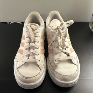 Adidas Cream and Pink Women's Sneakers